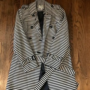 Loft xs striped trench coat